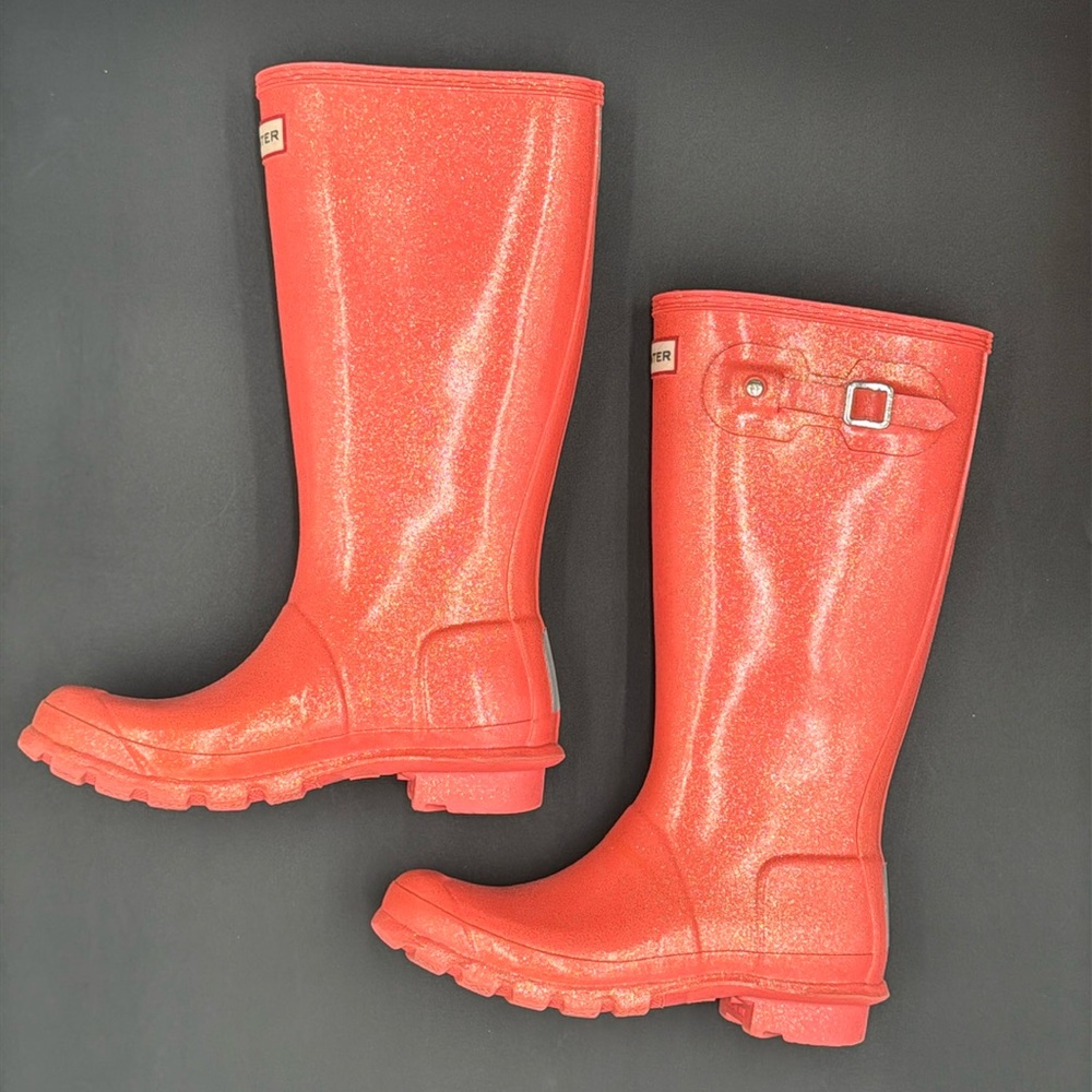 Women’s Hunter Pink tall Rain Boots size 8 - Picture 5 of 13
